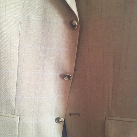 Used Tommy Hilfiger Mens Blazer Biege Size 38 - Picture 9 of 9